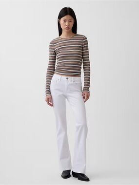 Gap Long and Lean Low Rise White Jean 28T